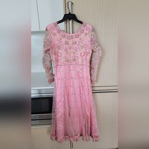 Heavy Embroidery Pink Punjabi Suit
